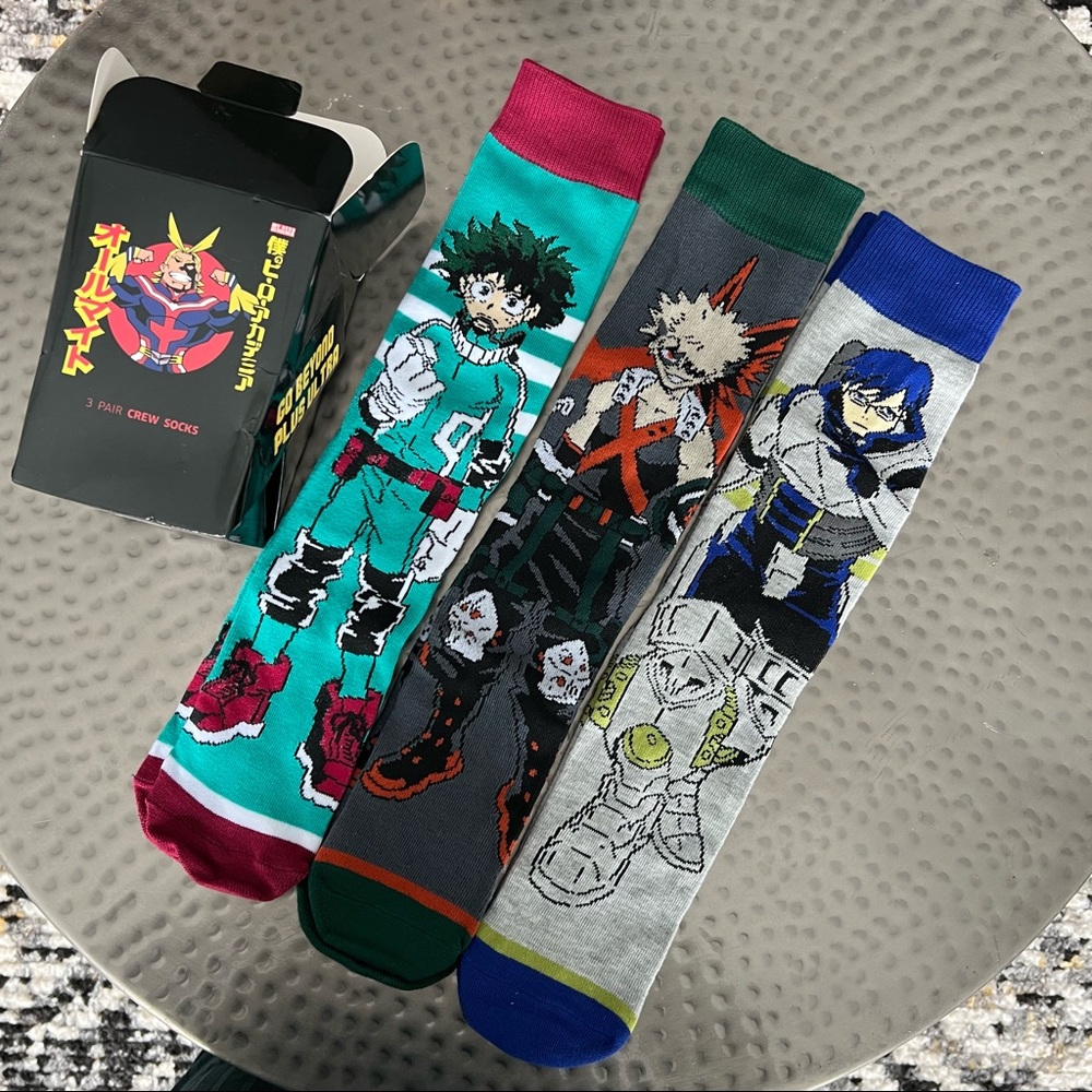 My Hero Academia 3 Piece Crew Sock Noodle Box
